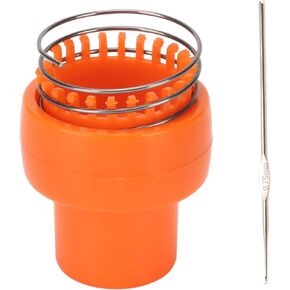 TREETDOBV Knitting Machine, Invisible Spool Knitting Looms, Auto Release Wire Mesh Draw Plate Knitter, Wire Crochet Beading for Hat Scarf Socks, Orange