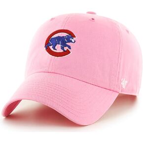47 Chicago Cubs Rose Team Color Primary Logo Clean Up Adjustable Strap Hat Cap, Adult One Size Fits All
