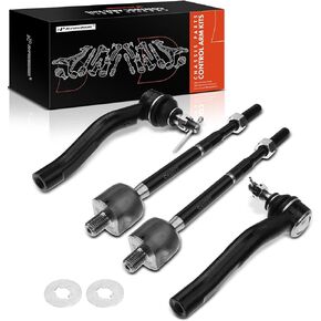 A-Premium Set of 4, Front Inner & Outer Tie Rod End Kit, Compatible with Toyota Echo 2000 2001 2002 2003 2004 2005