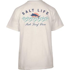 تي شيرت نسائي من Salt Life بأكمام قصيرة للجنسين