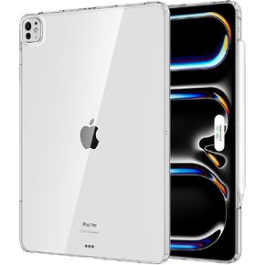 MoKo Clear Case for iPad Pro 11 Inch M4 2024 (5th Generation), Slim & Lightweight Soft TPU Anti-Scratch Back with Shockproof Impact Resistant Raised Edge for iPad Pro 11 2024, Clear