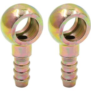 X AUTOHAUX 2pcs 5/16" 8mm ID Hose Barb 14mm Banjo Fitting Fuel Line Adapter Connector for Motorcycle Car