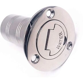 NRC&XRC 1-1/2"(38mm) OR 2"(50MM) O.D.Boat Water Deck Fill/Filler with Keyless Cap Marine 316 Stainless Steel Hardware Boat Yacht Caravan