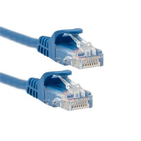 CAT6 Ethernet Snagless UTP Cable For PC TV Router Printer Switches Hubs IP Camera Gaming Consoles Access Points PVC Jacket (CM), 7ft Blue, Pure Copper Patch Cord - Lifetime Wty