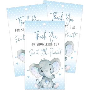 مطبوعات الحدث الرئيسي الخاص بك، بطاقات شكر على شكل فيل، مثالية لحفلات استقبال المولود الجديد وديكورات وهدايا حفلات أعياد الميلاد، عدد 50 in Kuwait