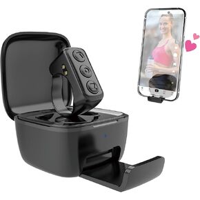 TikTok Scrolling Ring with Stand, Kindle App Page Turner (Not for Kindle Device) Phone Remote Control, Bluetooth Controller for Camera Remote, Music Control, Ring for iPhone, iPad, iOS, Android, Black in Kuwait