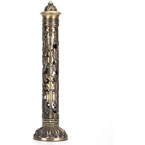 Estink Incense Tower Burner Holder, Bronze Tone Dragon Phoenix Retro Vertical Incense Burner Relief Craft Ornaments Tea Room Decoration for Aromatherapy Yoga Meditation Home Decor, 8.5x7cm/3.3x2.8in
