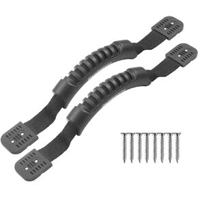 Dammerung Kayak Carry Handles with Screws Canoe Boat Side Mount Carry Replacement Handles Slightly Flexible Rubber Handles&600D Nylon Strap