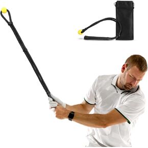 Golf Swing Training Aid, Rope Trainer Equipment Improve Swing Speed Lagging Rhythm, Golf Warm-Up Exercise for Strength and Training Arm for Golf Beginner(Black)