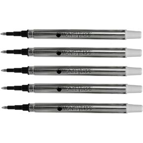 5 Pack - Monteverde Classic Style Rollerball Refill to Fit Sheaffer Prelude, Crest and Legacy Heritage Rollerball Pens, Fine Point, Soft Roll (BULK PACKED) (Blue)