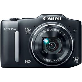 Canon PowerShot SX160 is 16.0 MP Digital Camera with 16x Wide-Angle Optical Image Stabilized Zoom with 3.0-Inch LCD (Black) (Renewed)