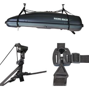 New in 2024! Akuna Quickfit Ceiling Hoist System for Rooftop Cargo Carrier Hard Shell and More Easy Lifting + Heavy Duty Storage Holds 150 lbs at up to 12 ft., AQCHCargoBoxV1