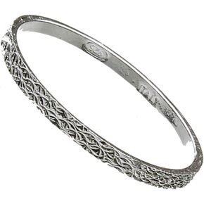 Sterling Silver Thin Stackable Wedding Band Hammered Ring 1.5mm Italy Italian