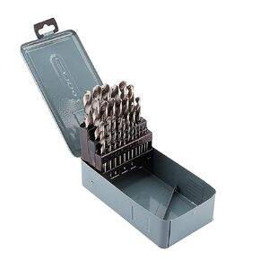Jadeshay 25Pcs HSS Twist Drill Bit Set 1-13mm, Durable Precision Metal Drilling Tools with Heavy Duty Case