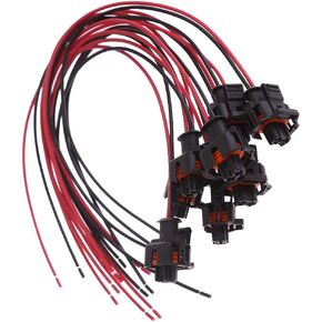 8-Pack Fuel Injector Connector Harness Pigtail Plug for 6.6L Duramax LLY, LBZ, LLM