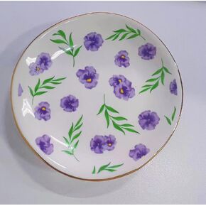 Bright Flowers Jewelry Tray Organizer, Ceramic Jewelry Dish for Earrings Necklaces Bracelets Rings, Trinket Dish for Keys Watch, Graduation Wedding Birthday Mother's Day Christmas Gifts for Women
