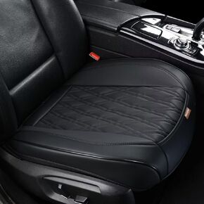 Universal Car Seat Protective Cover Front Bottom Cushion Luxury Leather Non-Slip Automobile Interior Accessories Suitable for SUV Pickup [fit 95%] Vehicle (Coffee)