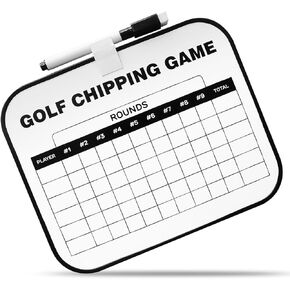 Golf Scorecard Board Erasable with 1 Free Pen, Plastic Write on Whiteboard Dry Erase Score Card Holder Accessories Gift for Men Women Golfer