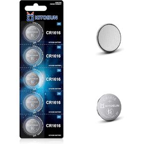 KITOSUN CR1616 3V Lithium Coin Battery – 3 Volt CR 1616 Lithium Cell Button Batteries Replacement for Car Key Fob Remote Control Honda Accord CRV Pilot Civic Acura TL TSX ZDX Keyless Entry Remote