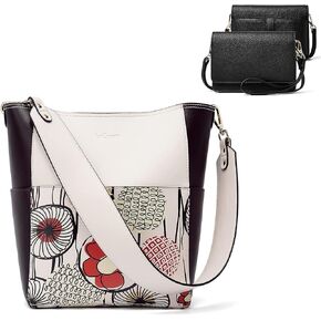 BROMEN Women Hobo Handbags Cross-body Purse Printed Pattern and Women Crossbody Bags Wristlet Wallet black Bundle in Kuwait