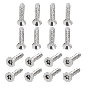uxcell M4-0.7x20mm Flat Head Torx Anti Theft Machine Screws, 60Pcs 304 Stainless Steel, Torx Drive, Countersunk Head, Full Thread