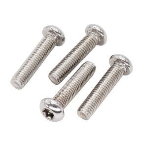 10pcs M8 25mm Torx in Pin Button Head Security Screws, Tamper Proof Screws, Plain Finish, 18-8 / A2-70 304 Stainless