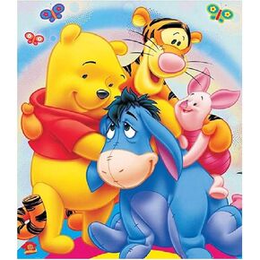 TINDAY Paint by Number Disney DIY Paint by Numbers Kit for Kids Adults Beginner DIY Canvas Painting by Numbers Painting Acrylic Painting for Home Decoration Paint by Number Pooh Bear 16x20 Inch