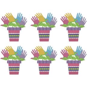 Playside Creations Handprint Flower Pot Foam DIY Craft Kit for Kids Makes 6 5577101 Flowerpot