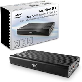 NexStar SX, Dual Bay M.2 NVMe to USB 3.2 Gen2x1, Enclosure w/Clone Function (NST-242C3)
