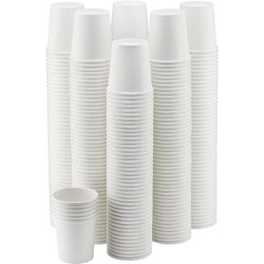 NYHI 300-Pack 8 oz. Paper Cups – Great to Use as Coffee Cups or Water Cups - White