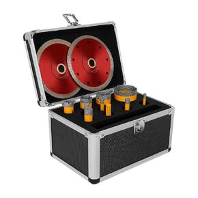 الماس بلاط لقمة ثقب مجموعة ثقب المنشار عدة 6/8/10/16/20/25/32/50 مللي متر 10 مللي متر إصبع مثقاب قياس حاكم SDS عرقوب محول الماس الأساسية لقمة ثقب عدة زاوية طاحونة الخرسانة السيراميك in Kuwait