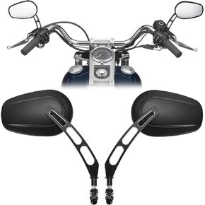 مرايا KEMIMOTO سوداء رياضية لدراجة نارية Road King Street Electra Glide Dyna Softail Road Glide رؤية خلفية للدراجة النارية 1982-2019 2020 2021 2022 2023