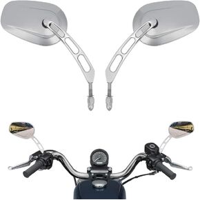 KEMIMOTO Black Mirrors Motorcycle Rearview Mirror Compatible with Road King Street Electra Glide Dyna Sportster Softail Road Glide 1982-2019 2020 2021 2022 2023
