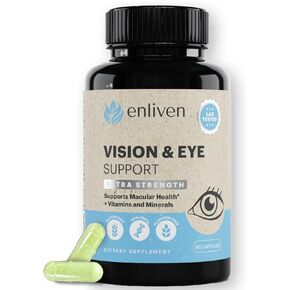 Lutein and Zeaxanthin Supplement to Support Vision & Eye Health | Extra Strength Vitamins | Made in USA (60 Capsules)