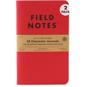 Field Notes: 5E Character Journal - 2 Pack - Character Notebook for Dungeons and Dragons Fifth Edition - 4.75 x 7.5 Inch…