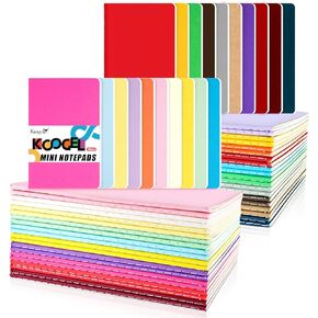 Koogel 32 Pads Mini Blank Notebooks, Small Pocket Notepads 3.5 x 5.5 Inch Memo Notepad Journals for Traveler Kids Students School Office Supplies