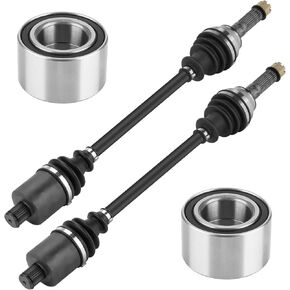 Rear Left or Right CV Axle & Wheel Bearing Kit for Polaris Ranger 800 EFI/Crew/HD/XP, Ranger 500 EFI 2010 2011 2012 2013 2014, 2 CV Axles and 2 Wheel Bearings