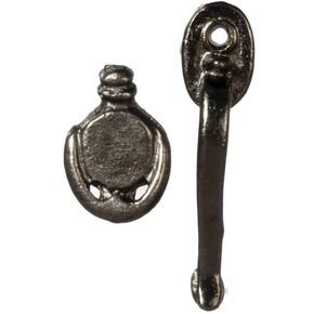 Dollhouse Miniature Door Handle And Knocker Black 1 Pair