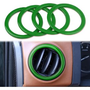لتويوتا تندرا داش لوحة القيادة مكيف الهواء منفذ الهواء تنفيس غطاء تقليم AC تنفيس حلقات الديكور متوافق مع تويوتا تندرا 2014-2021 الملحقات الداخلية 4 قطع (أخضر) in Kuwait