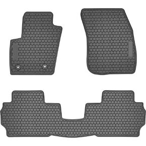 Floor Mat for Ford Fusion 2013 2014 2015 2016 2017 2018 2019 2020 Heavy Duty Rubber Front+Rear Car Liner Carpet All Weather Custom Fit Waterproof Odorless (Black 3PCS)