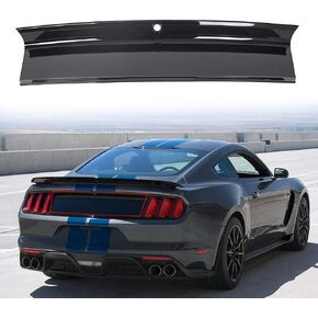 ECOTRIC Trunk Decklid Trim Panel Compatible with 2015-2023 Ford Mustang Rear Center Trunk Boot Lid Cover Trim - Black