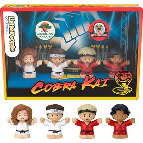Little People Collector Cobra Kai Special Edition Figure Set for Adults & Fans in a Display Gift Box, 4 Figures