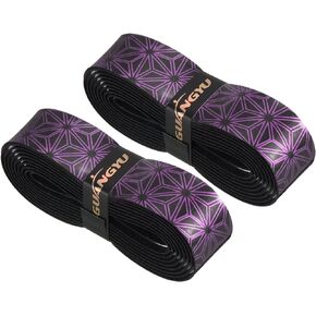 PATIKIL Racket Overgrip with Damping Ridges, PU Grip Tape Thicken Non-Slip Absorbent for Tennis Badminton Fishing Rod