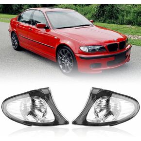 أضواء الزاوية بدوره إشارة الضوء متوافق مع 2002 2003 2004 2005 BMW E46 3-Series Sedan 4-Door Left & Right Parking Marker Lamp Crystal Clear Lens 1 زوج in Kuwait