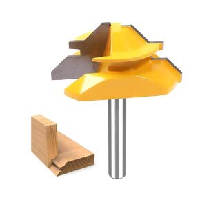 45 Degree Lock Miter Router Bit 3-Piece Set, for 31/64", 3/4"，1"，Cutting Height, 1/2 Inch Shank.Woodworking Tools Joint Router Bits