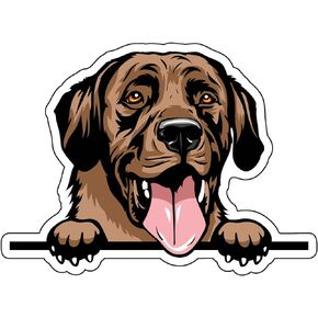 WickedGoodz Smiling Labrador Retriever Decal - Dog Breed Bumper Sticker - for Laptops Tumblers Windows Cars Trucks Walls