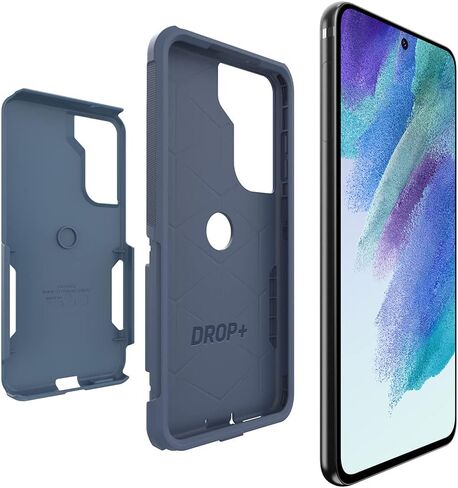 حافظة OtterBox Galaxy S21 FE 5G (فقط) من سلسلة Commuter - سوداء، نحيفة ومتينة، مناسبة للجيب، مع حماية للمنافذ in Kuwait