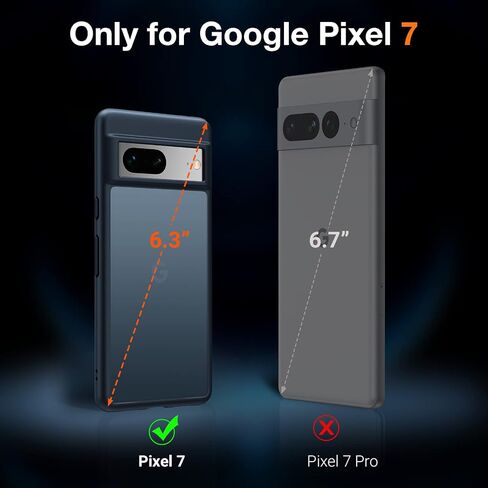TORRAS Shockproof Designed for Google Pixel 7 Pro Case [Military Grade Drop Tested] Shockproof Translucent Matte Hard Back with Silicone Slim Protective Pixel 7 Pro Phone Case 6.7 Inch, Blue in Saudi Arabia