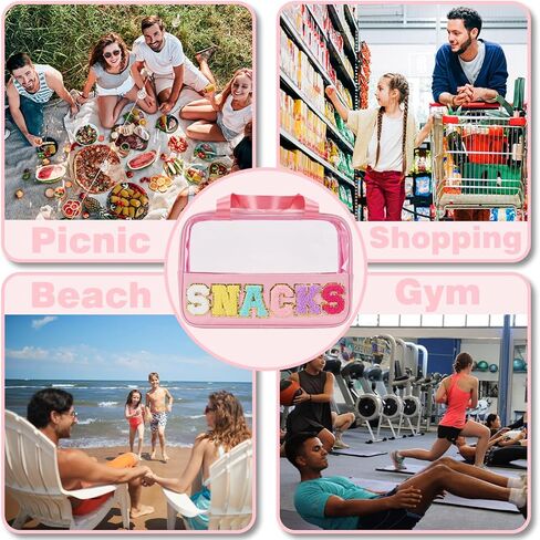 حقيبة الوجبات الخفيفة واضحة الشنيل اسكواش رسالة زيبر الحقيبة للسفر حقيبة مستحضرات التجميل Preppy حقيبة مستحضرات التجميل واضحة ماكياج حقيبة السفر للنساء in Kuwait