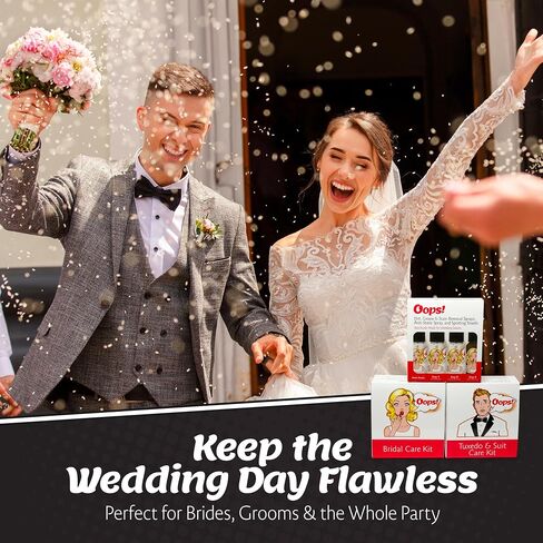 Oops! Wedding Day Emergency - Brides, Groom, Wedding Party - Day of Event Emergency - Garment Repairs, Fixes & Cleaning Solutions - Prevents Wardrobe Malfunction - Perfect Shower Gift in Saudi Arabia